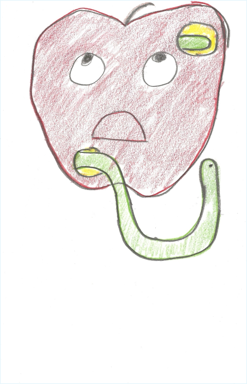 Worm and Apple